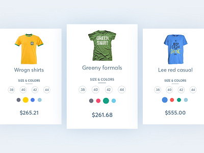 Ecommerce UI Components addtocart bala ux color design ecommerce ui components product size picker tshirt ui ui components ux web