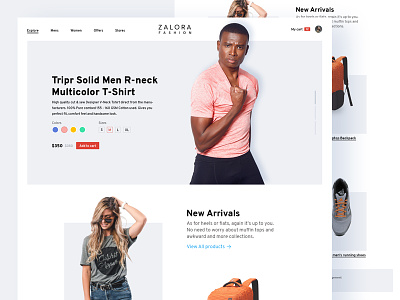 Fashion Ecommerce Landing Page Design by Bala UX on Dribbble