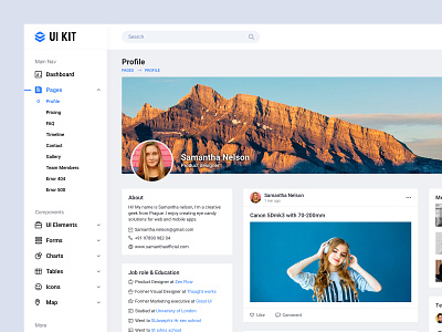 user profile dashboard ui design
