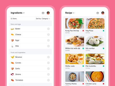 Food receipe sharing app app app design bala ux clean dashboard ui design food food and drink food app minimal mobile ui ux