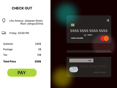 My DailyUI Challange 002: Credit Card Check Out