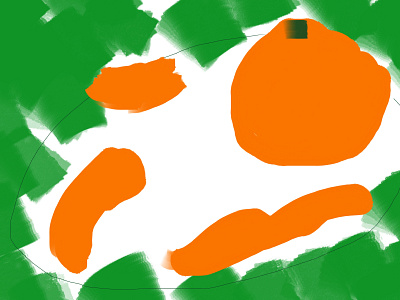 Summer Orange art color design drawing fruit green illustration orange pattern texture twobushes