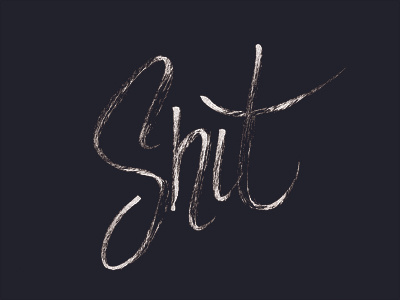 Sh*t brush lettering practice typography wip