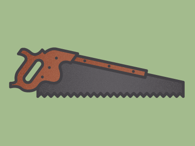 Rustic Tools - Saw Detail design illustration practice texture