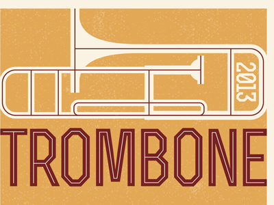Trombone design illustration poster texture trombone