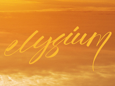 Elysium lettering personal project typography