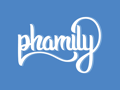 Phamily lettering typography