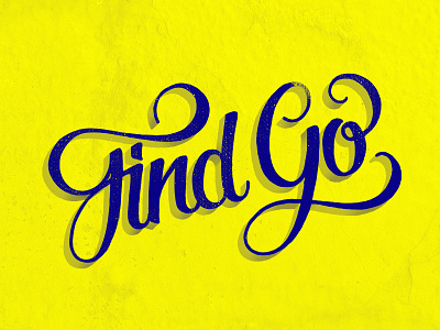 Find Go brush pen lettering typography