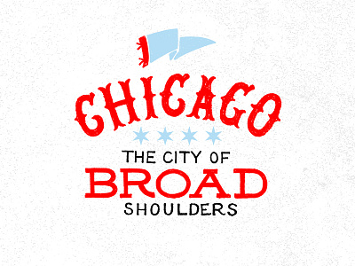 Broad Shoulders chicago handdrawn lettering typography