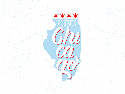 The State of Chicago chicago handdrawn lettering typography