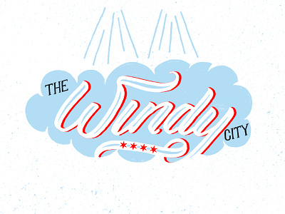 The Windy City chicago handdrawn lettering typography