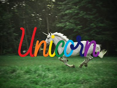Unicorns. design logotype typography