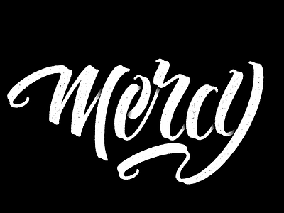 Mercy, mercy me. brush type design letter typography vector