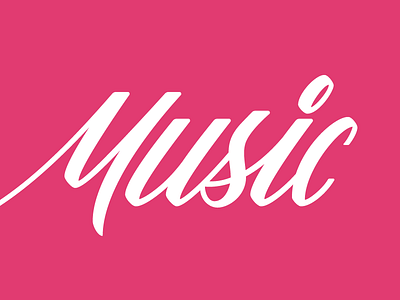 Making Music design lettering typography vector