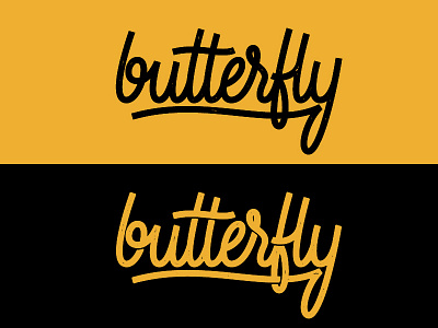 Butterflies design lettering typography vector