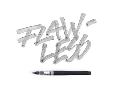 Flawless brush type lettering typography