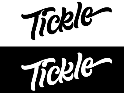 Tickle brush type lettering typography vector