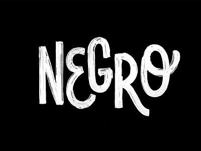 Negro lettering typography