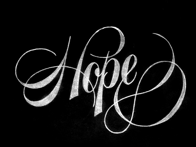 Hope lettering sketch typography wip