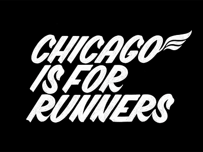 Chicago Is For Runners! chicago ipad pro lettering procreate running sign painter