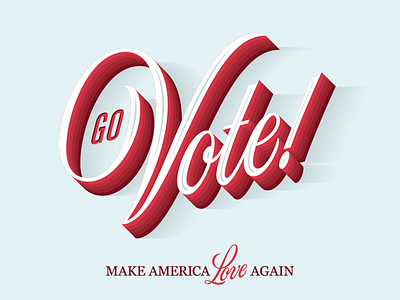 GO VOTE! imwithher lettering script vector vote