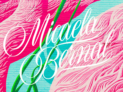 Micaela Bernal Logotype lettering logotype script vector