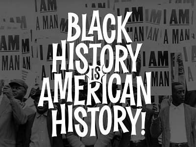 Black History! bhm black history month lettering vector