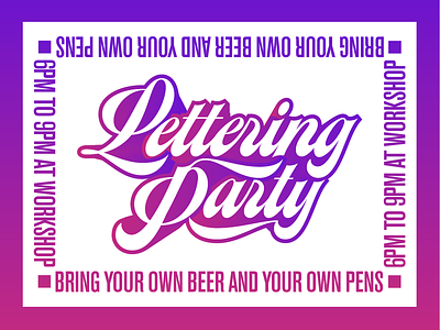 Lettering Party! lettering lettering party type vector