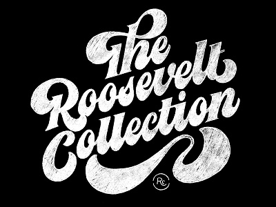 Roosevelt Collection Sketch 70s flourish lettering script swashes