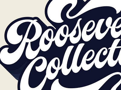 Roooooooooosevelt! 70s flourish lettering script swashes