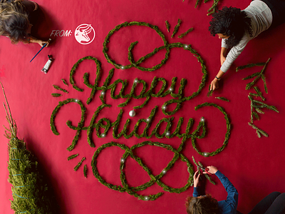 Happy Holidays! dimensional type lettering typography