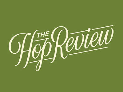 The Hop Review (WIP) beer lettering logotype script vector