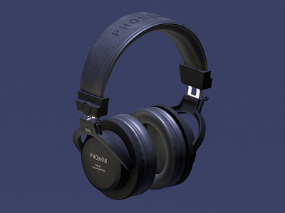 Korg Phonon Headphones 3d blender modeling