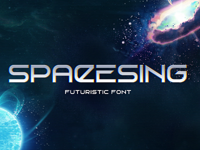 Spacesing. Futuristic font