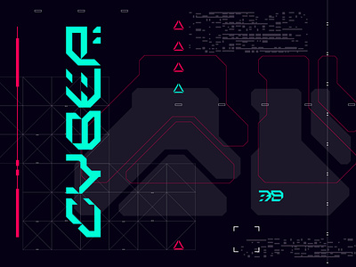 CyberPunk UI 02 cyber cyberpunk data font future geometic icon illustration pattern poster sci fi sci-fi scifi scifiart tech ui ux vector