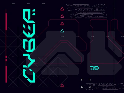 CyberPunk UI 02 cyber cyberpunk data font future geometic icon illustration pattern poster sci fi sci fi scifi scifiart tech ui ux vector