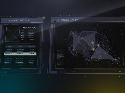 Sci Fi Window UI cyber cyberpunk gradient illustration interface movie movie app sci fi scifi ui ux vector yellow