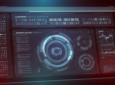 Sci Fi Interface app cyber cyberpunk futuristic gradient scifi space ui ux vector