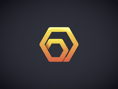 honeycomb honey icon infinity loop logo sign