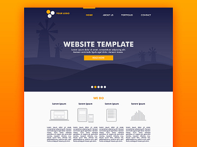 Website template template ui website windmill