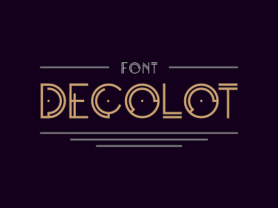 Font Decolot art deco font retro vintage