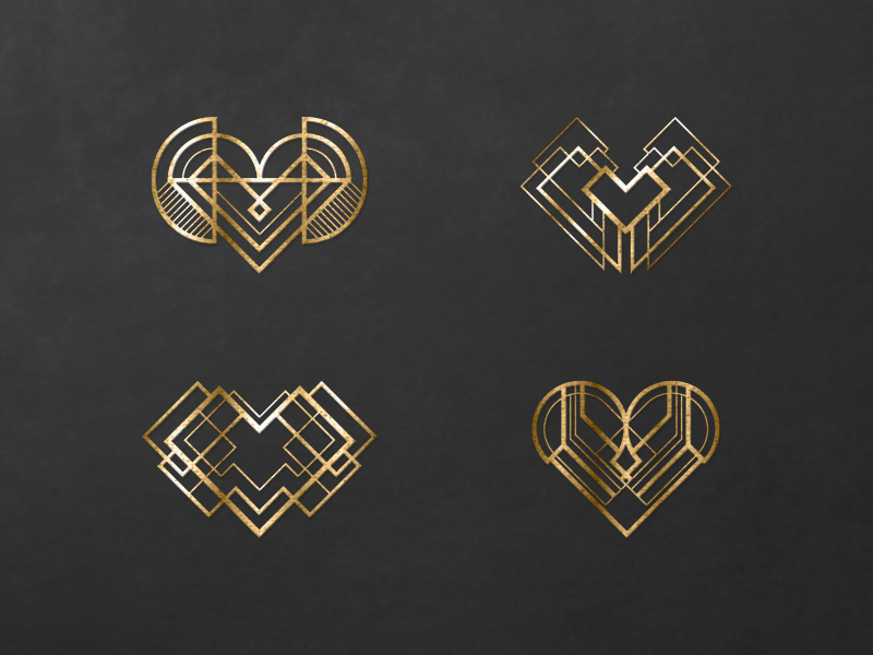 Heart. Art Deco by Olga Ryzhychenko on Dribbble