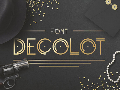 Decolot Font 1920s art deco font retro typeface vintage