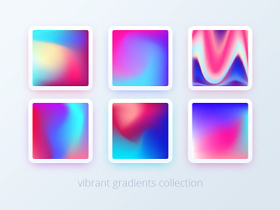 Vibrant gradients collection abstract blur fashion futuristic gradient holographic set vibrant vivd