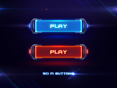 Sci Fi Buttons button future game hi tech neon sci fi space ui