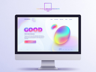 Creative & Vibrant Gradients. Vol.2 app bright design gradient mesh set shape site vector vibrant web