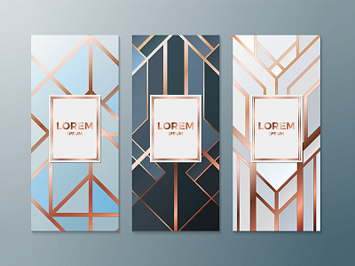 Art deco flayers. Vector Template