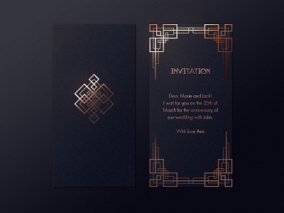 Art Deco invitation