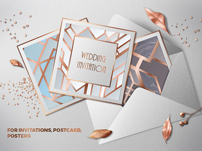 Art Deco Backgrounds for invitation and postcards