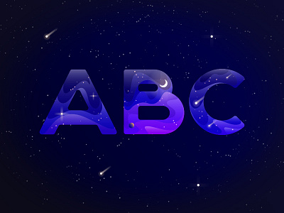 Cosmic font cosmic font gradient letters planet space star vivid